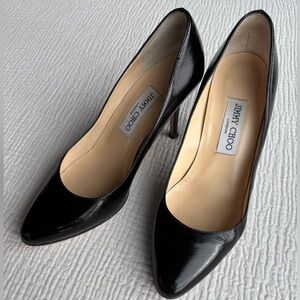 Jimmy Choo Black Patent Leather Pumps – Size 38 (US 7.5)
